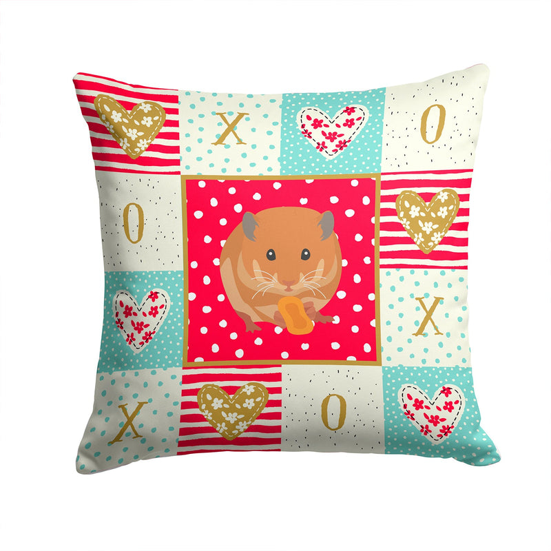 Teddy Bear Hamster Love Fabric Decorative Pillow CK5444PW1414