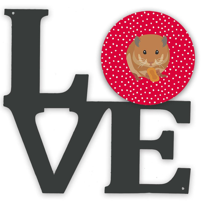 Teddy Bear Hamster Love Metal Wall Artwork LOVE CK5444WALV