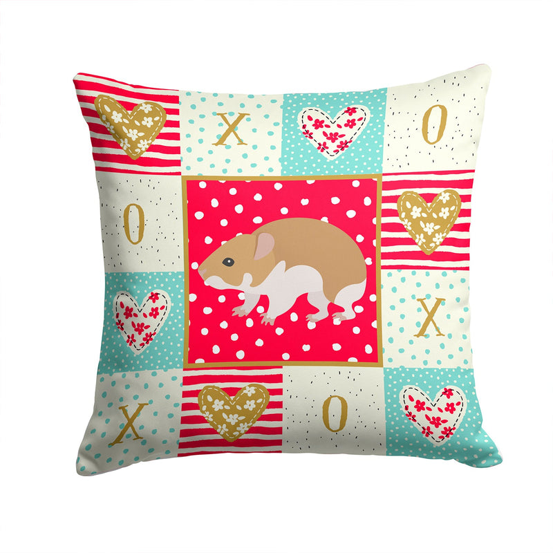 Turkish Hamster Love Fabric Decorative Pillow CK5445PW1414