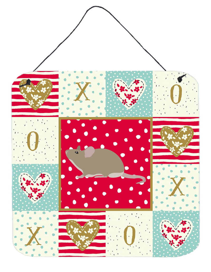 Grey Domestic Mouse Love Wall or Door Hanging Prints CK5450DS66