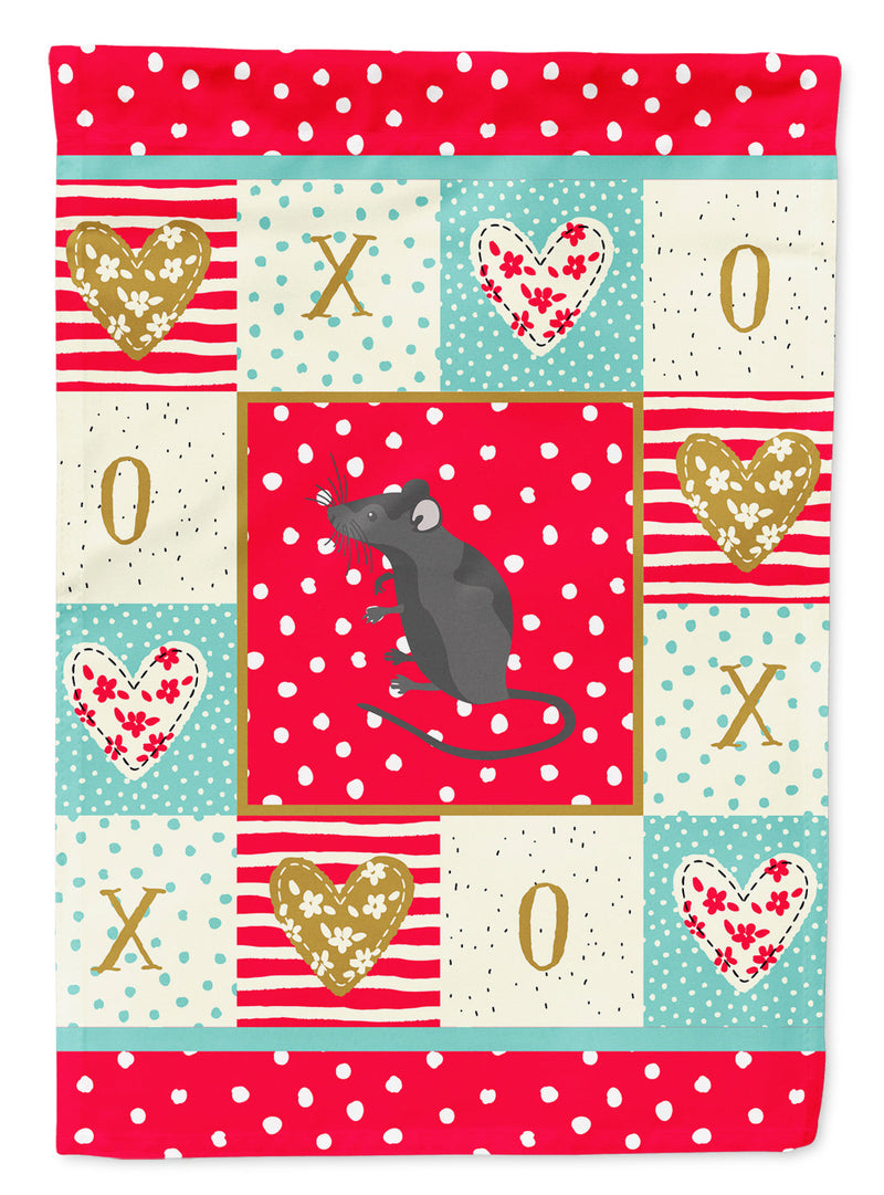 Satin Mouse Love Flag Canvas House Size CK5452CHF