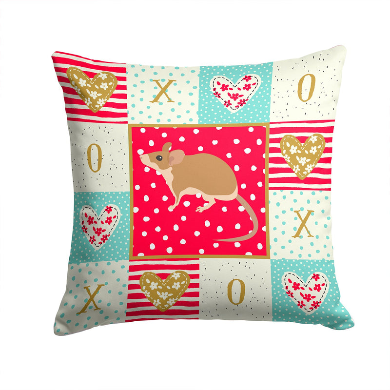 Spiny Mouse Love Fabric Decorative Pillow CK5453PW1414