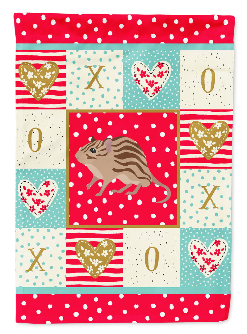 Zebra Mouse Love Flag Canvas House Size CK5455CHF