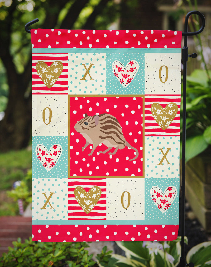 Zebra Mouse Love Flag Garden Size CK5455GF