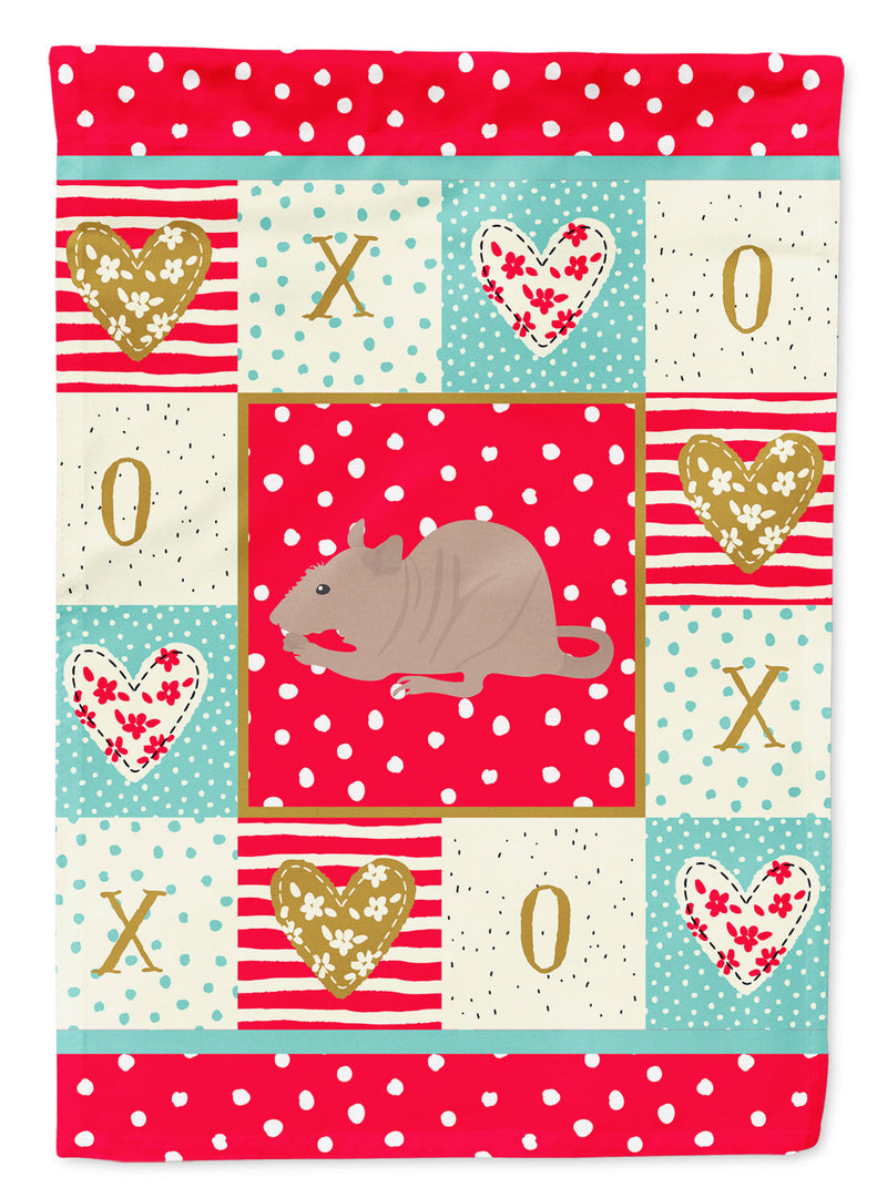 Fuzz Rat Love Flag Canvas House Size CK5460CHF