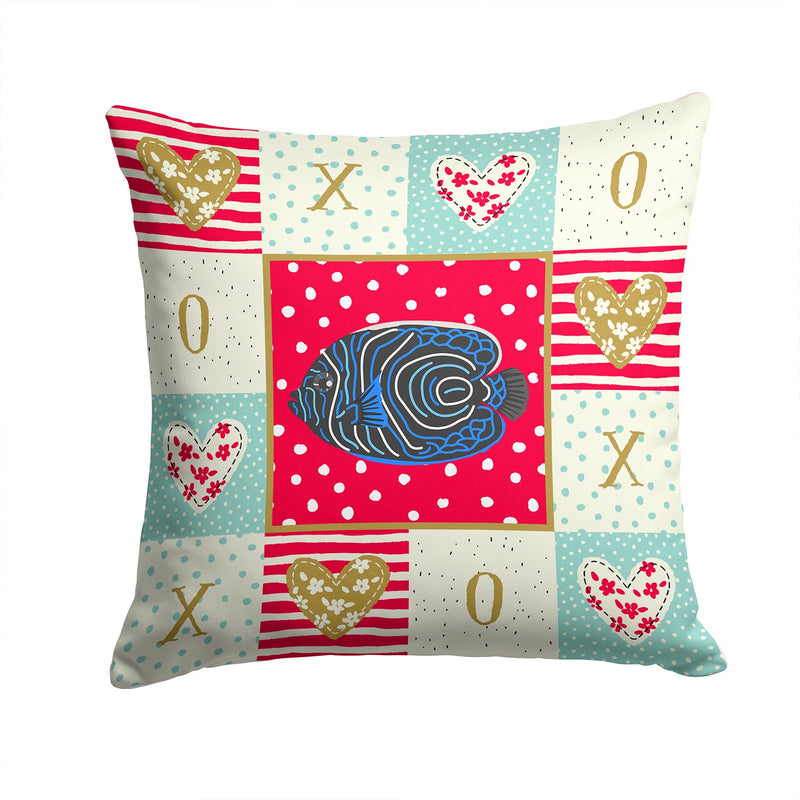 Emperor Angelfish Love Throw Pillow - 14x14 Decorative Pillow – Art for Your Home & Patio CK5469PW1414