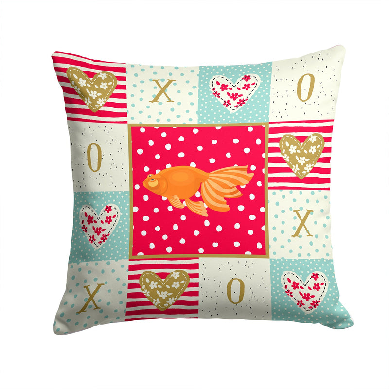 Celestial Eye Goldfish Love Throw Pillow - 14x14 Decorative Pillow – Art for Your Home & Patio CK5471PW1414