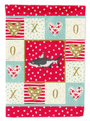 Iridescent Shark Love Flag Canvas House Size CK5482CHF