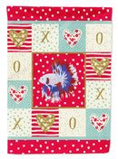 Comb Tail Betta Love Flag Canvas House Size CK5483CHF