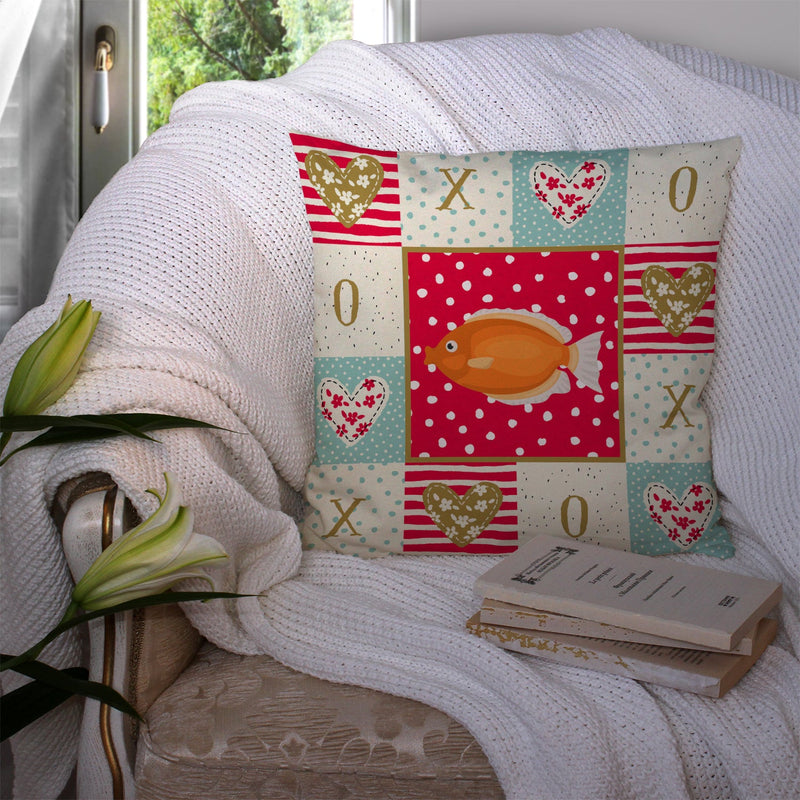 Kissing Gourami Love Throw Pillow - 14x14 Decorative Pillow – Art for Your Home & Patio CK5488PW1414