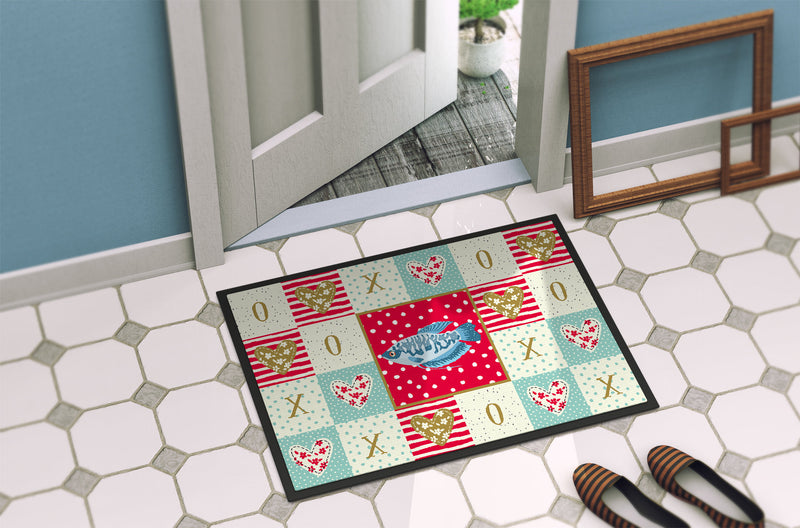 Opaline Gourami Love Doormat - 18x27 Decorative Floor Mat – Indoor/Outdoor Rug with Artistic Flair CK5490MAT