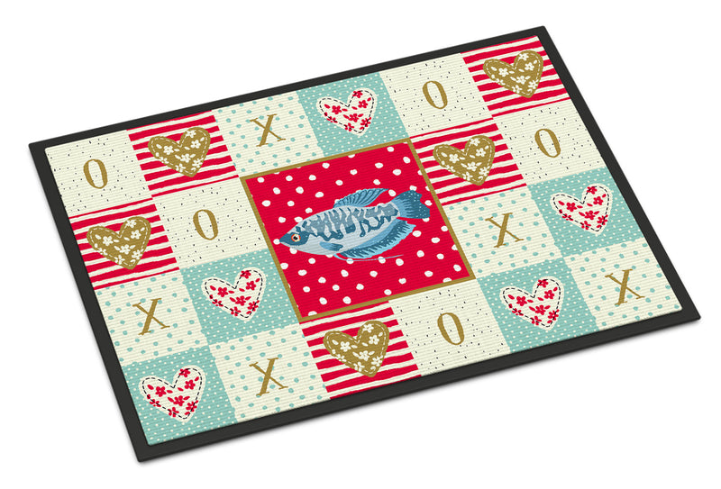 Opaline Gourami Love Doormat - 18x27 Decorative Floor Mat – Indoor/Outdoor Rug with Artistic Flair CK5490MAT