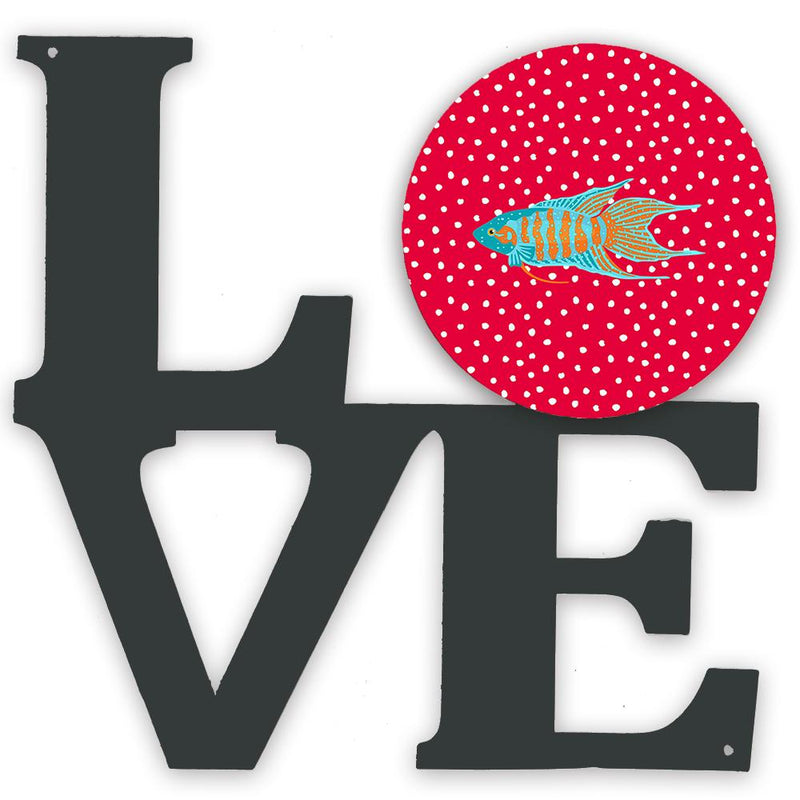 Paradise Fish Love Metal Wall Artwork LOVE CK5491WALV