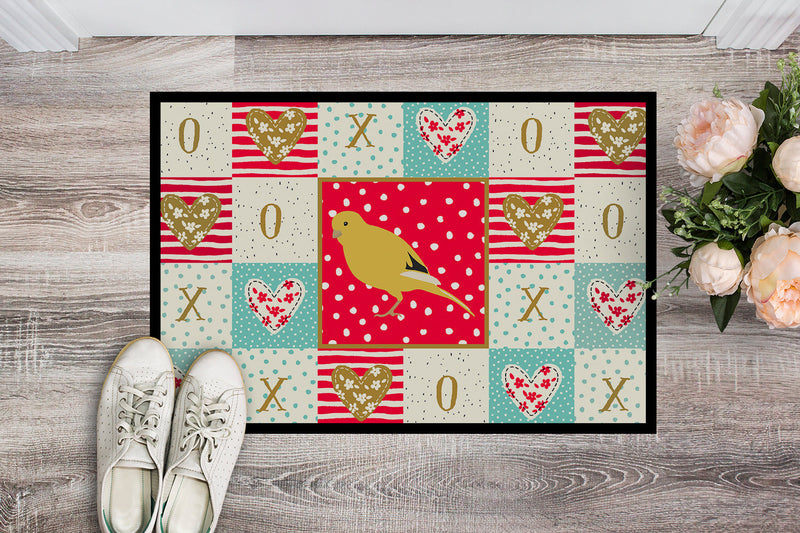 Border Canary Love Doormat - 24x36 Decorative Floor Mat – Indoor/Outdoor Rug with Artistic Flair CK5501JMAT