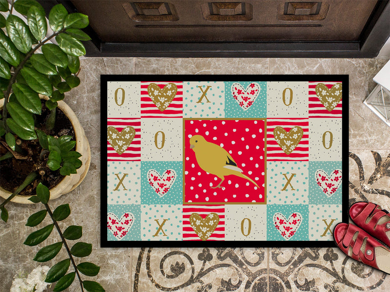 Border Canary Love Doormat - 24x36 Decorative Floor Mat – Indoor/Outdoor Rug with Artistic Flair CK5501JMAT