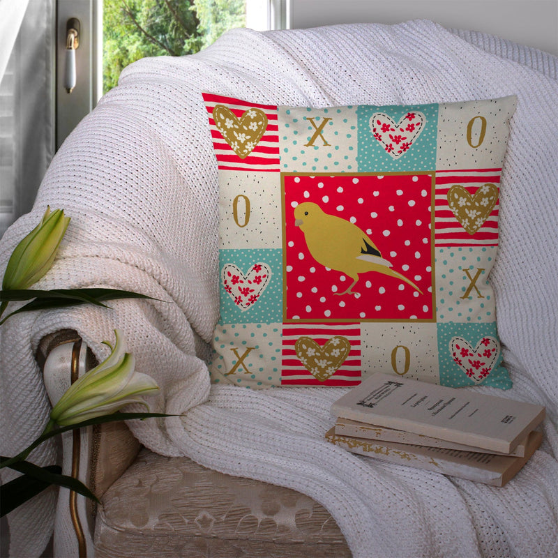 Border Canary Love Fabric Decorative Pillow CK5501PW1414