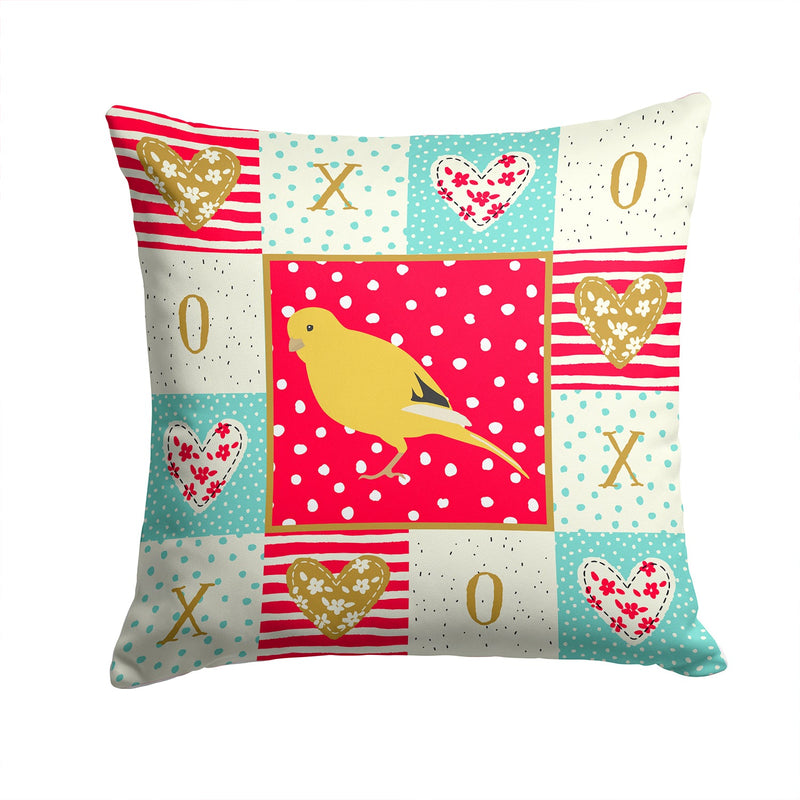 Border Canary Love Fabric Decorative Pillow CK5501PW1414