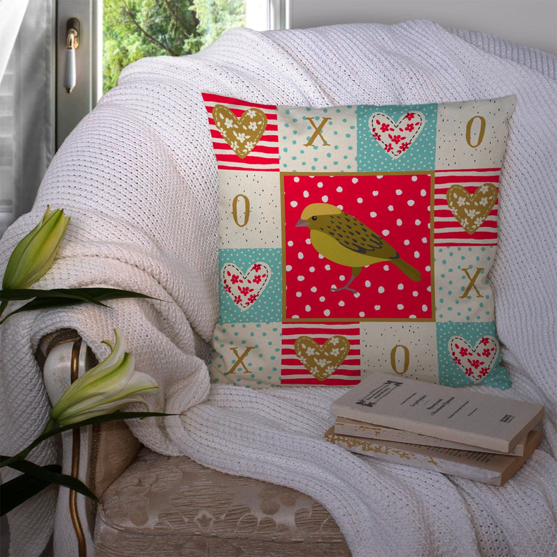 Lizard Canary Love Throw Pillow - 14x14 Decorative Pillow – Art for Your Home & Patio CK5504PW1414