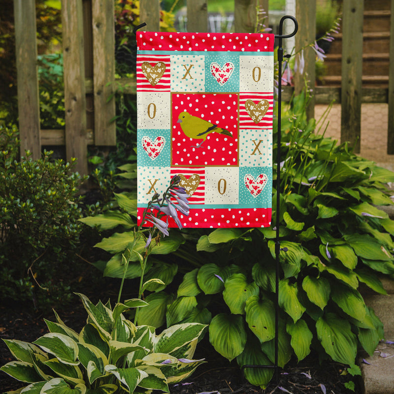 London Canary Love Garden Flag - Outdoor Decorative Yard Flag CK5505GF