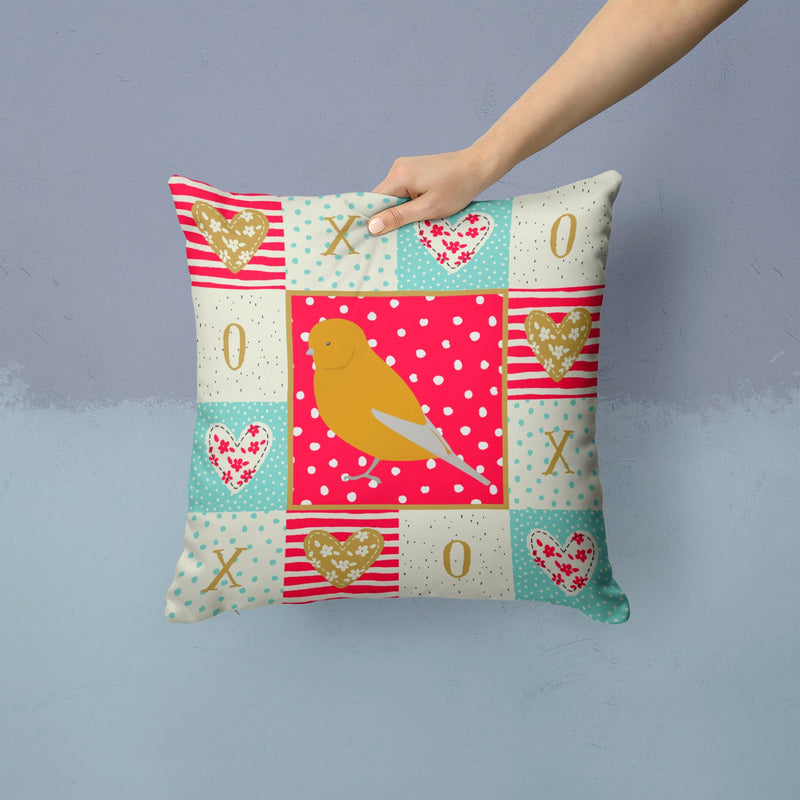 Norwich Canary Love Throw Pillow - 14x14 Decorative Pillow – Art for Your Home & Patio CK5506PW1414