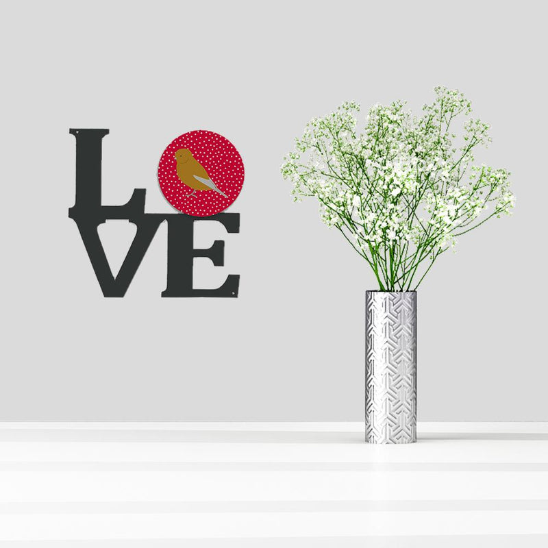 Norwich Canary Love Metal Wall Artwork LOVE CK5506WALV