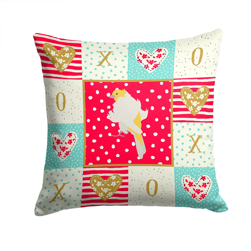 Parisian Trumpeter Canary Love Throw Pillow - 14x14 Decorative Pillow – Art for Your Home & Patio CK5507PW1414