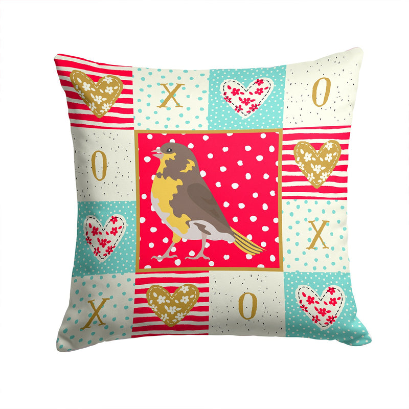 Spanish Canary Love Throw Pillow - 14x14 Decorative Pillow – Art for Your Home & Patio CK5508PW1414
