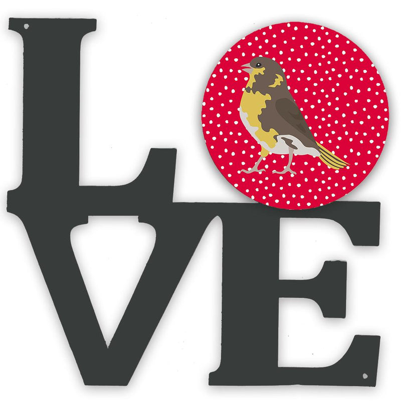 Spanish Canary Love Decorative Wall Art – Artist-Designed Metal Print for Home or Office CK5508WALV