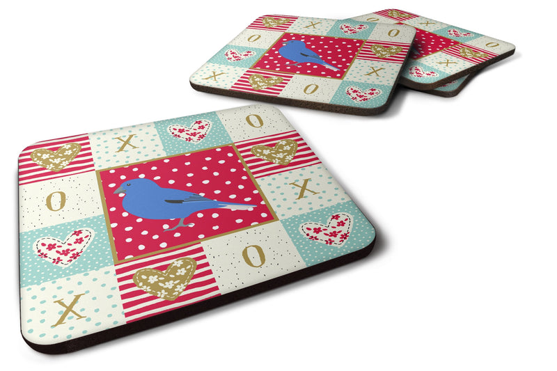 Bunting Love Coasters - Set of 4 Lightweight Foam, Absorbent Drink Coasters  CK5510FC