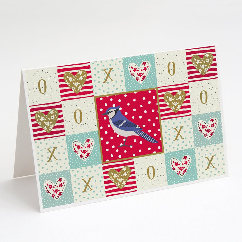 Jay Bird Love Greeting Cards and Envelopes Pack of 8