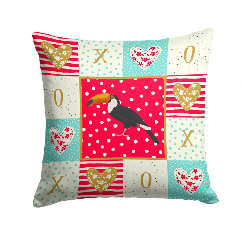 Toucan Love Fabric Decorative Pillow CK5517PW1414