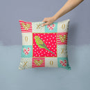 Budgerigar Love Throw Pillow - 14x14 Decorative Pillow – Art for Your Home & Patio CK5520PW1414