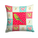 Budgerigar Love Throw Pillow - 14x14 Decorative Pillow – Art for Your Home & Patio CK5520PW1414