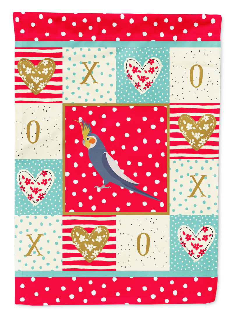 Cockatiel Love Flag Canvas House Size CK5521CHF