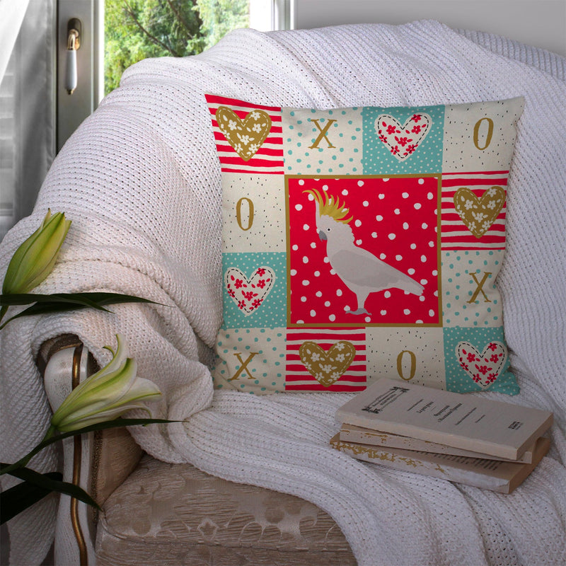 Cockatoo Love Throw Pillow - 14x14 Decorative Pillow – Art for Your Home & Patio CK5522PW1414