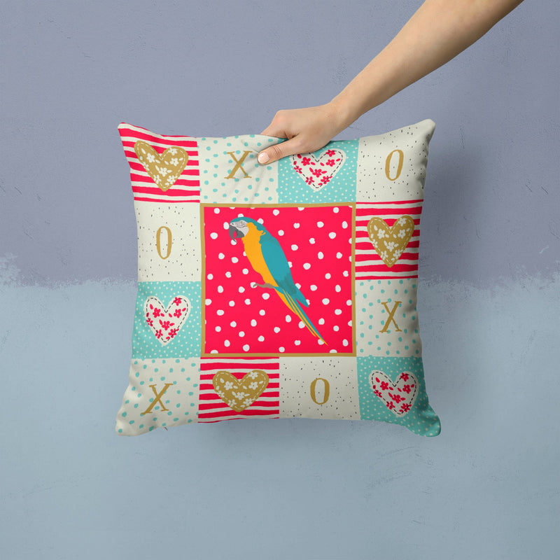 Macaw Love Throw Pillow - 14x14 Decorative Pillow – Art for Your Home & Patio CK5523PW1414