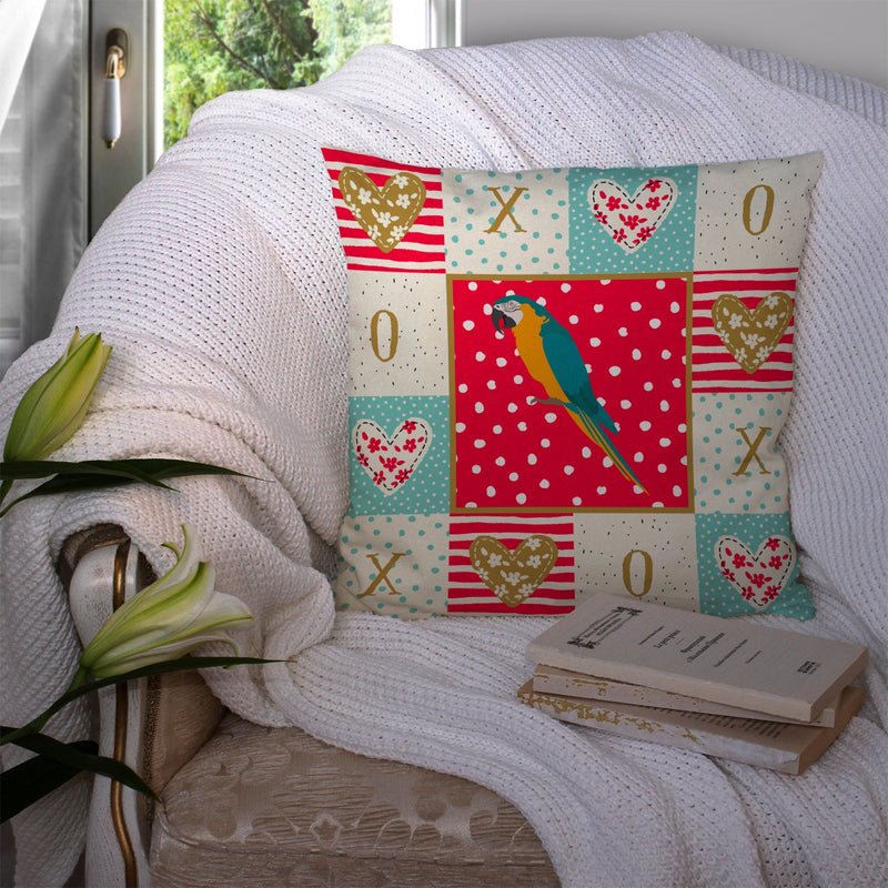 Macaw Love Throw Pillow - 14x14 Decorative Pillow – Art for Your Home & Patio CK5523PW1414