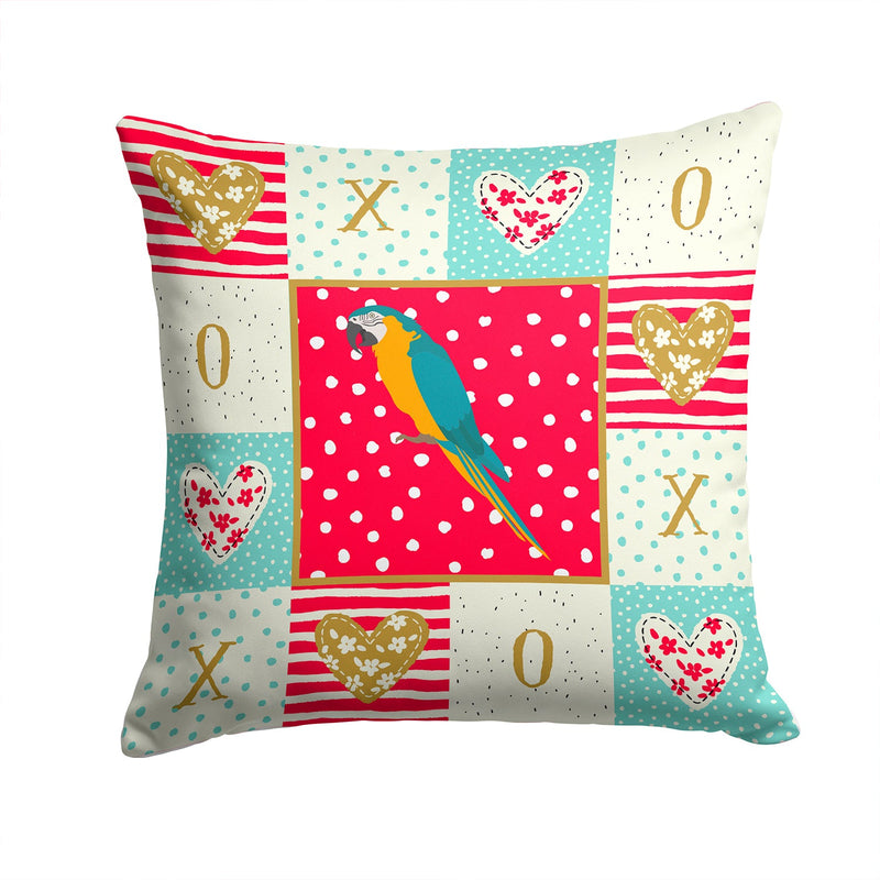 Macaw Love Throw Pillow - 14x14 Decorative Pillow – Art for Your Home & Patio CK5523PW1414