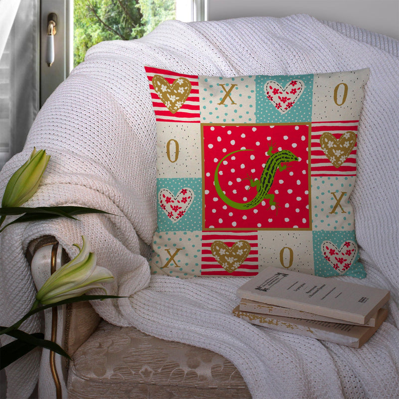 Lizard Throw Pillow - 14x14 Decorative Pillow – Art for Your Home & Patio CK5534PW1414