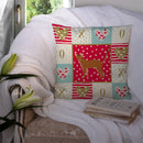 Red Abyssinian Cat Love Throw Pillow - 14x14 Decorative Pillow – Art for Your Home & Patio CK5539PW1414