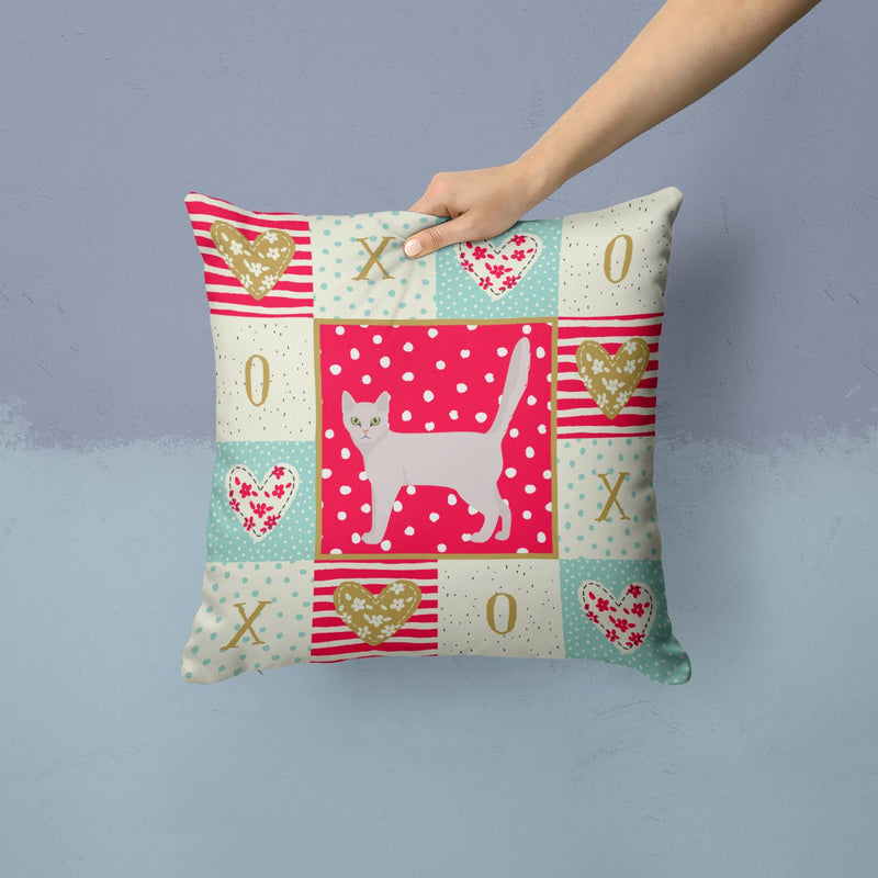 Burmilla Cat Love Throw Pillow - 14x14 Decorative Pillow – Art for Your Home & Patio CK5571PW1414