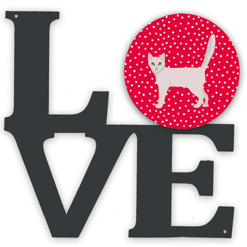 Burmilla Cat Love Metal Wall Artwork LOVE CK5571WALV