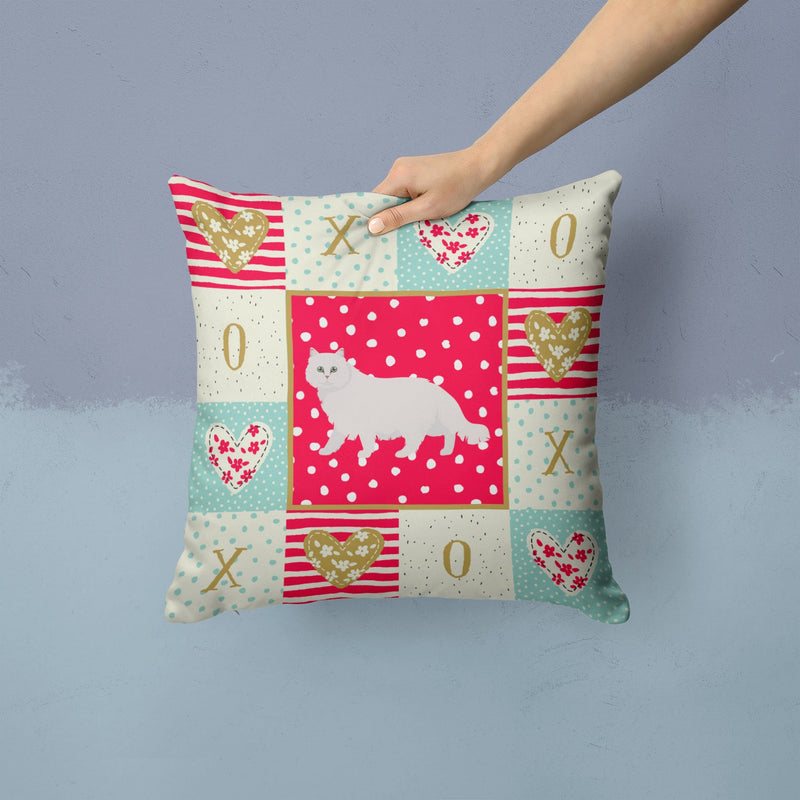 Chinchilla Persian Longhair Cat Love Throw Pillow - 14x14 Decorative Pillow – Art for Your Home & Patio CK5583PW1414