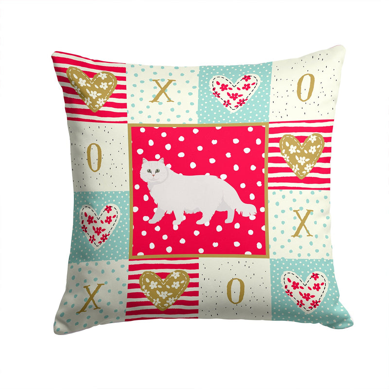 Chinchilla Persian Longhair Cat Love Throw Pillow - 14x14 Decorative Pillow – Art for Your Home & Patio CK5583PW1414