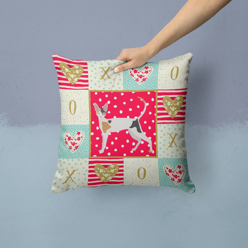 Cornish Rex Cat Love Throw Pillow - 14x14 Decorative Pillow – Art for Your Home & Patio CK5592PW1414