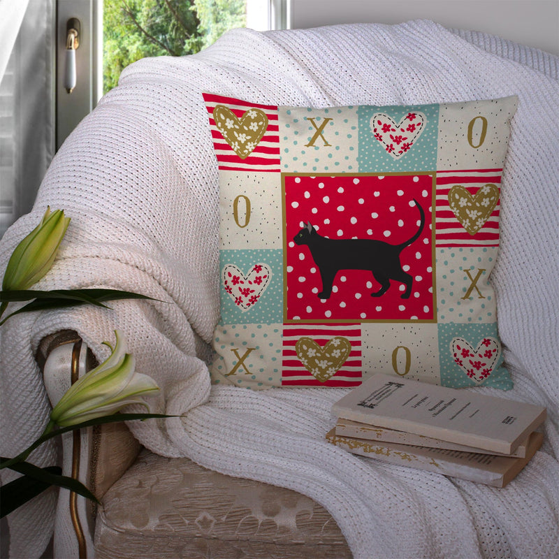 Pantherette Cat Love Throw Pillow - 14x14 Decorative Pillow – Art for Your Home & Patio CK5671PW1414