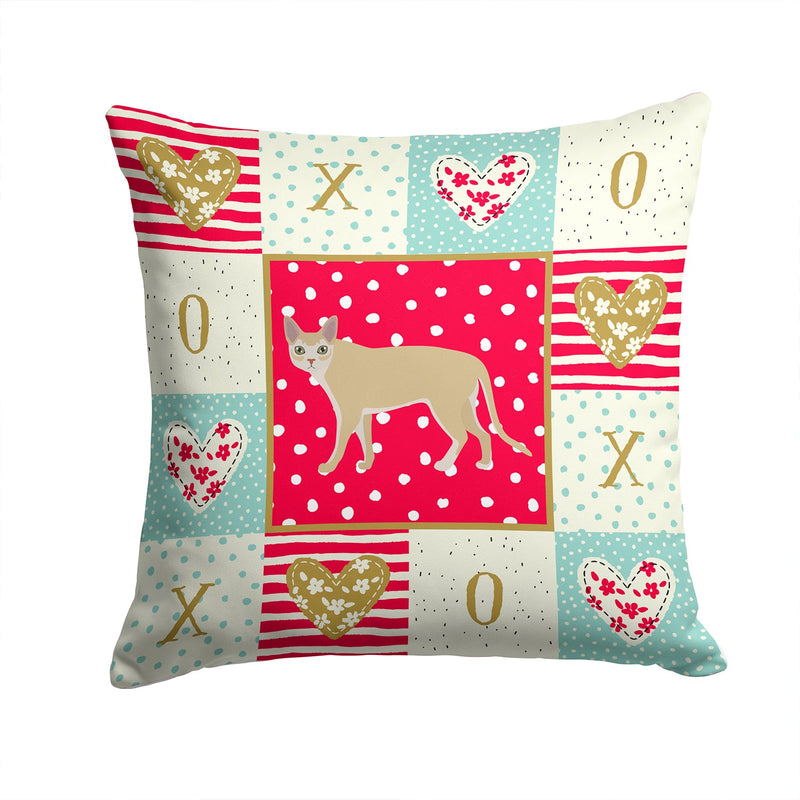 Singapura Cat Love Throw Pillow - 14x14 Decorative Pillow – Art for Your Home & Patio CK5710PW1414