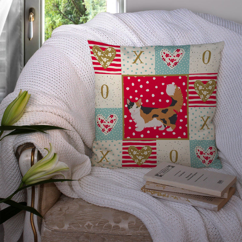 Skookum Cat Love Throw Pillow - 14x14 Decorative Pillow – Art for Your Home & Patio CK5711PW1414