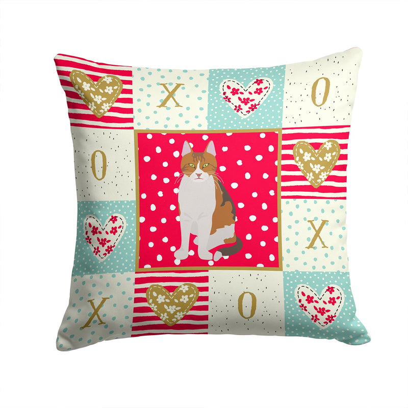 Aegean Cat Love Fabric Decorative Pillow CK5734PW1414