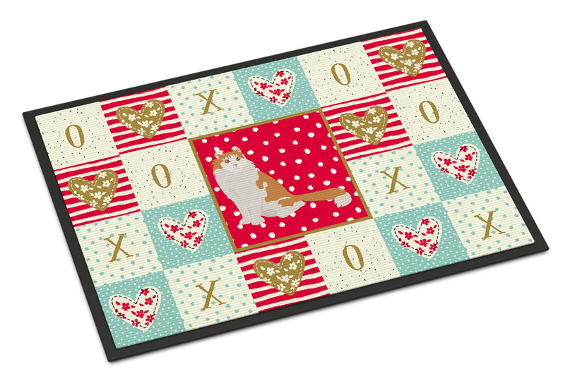American Curl Cat Love Doormat - 24x36 Decorative Floor Mat – Indoor/Outdoor Rug with Artistic Flair CK5735JMAT